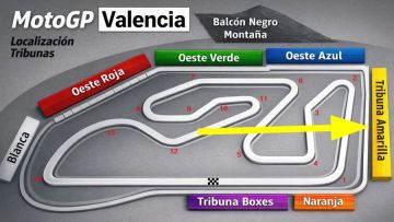 Grandstand YELLOW MotoGP <br /> VALENCIA Circuit Ricardo Tormo