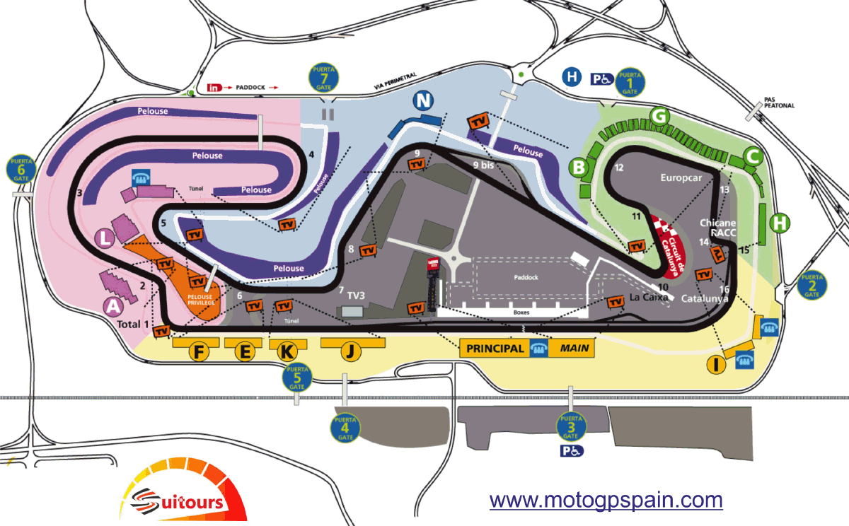Grandstands of circuit de Barcelona-Catalunya