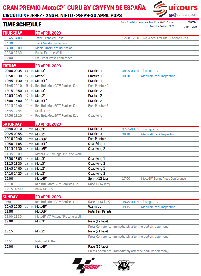 timetable motogp 2023